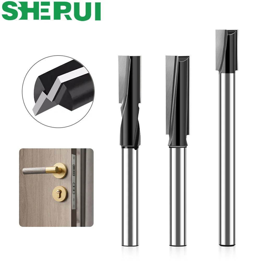 1PC 12mm 12.7mm Shank Lengthened Cleaning Bottom Keyhole Router Bit Diameter 16,18,20mm Engraving Machine Woodworking