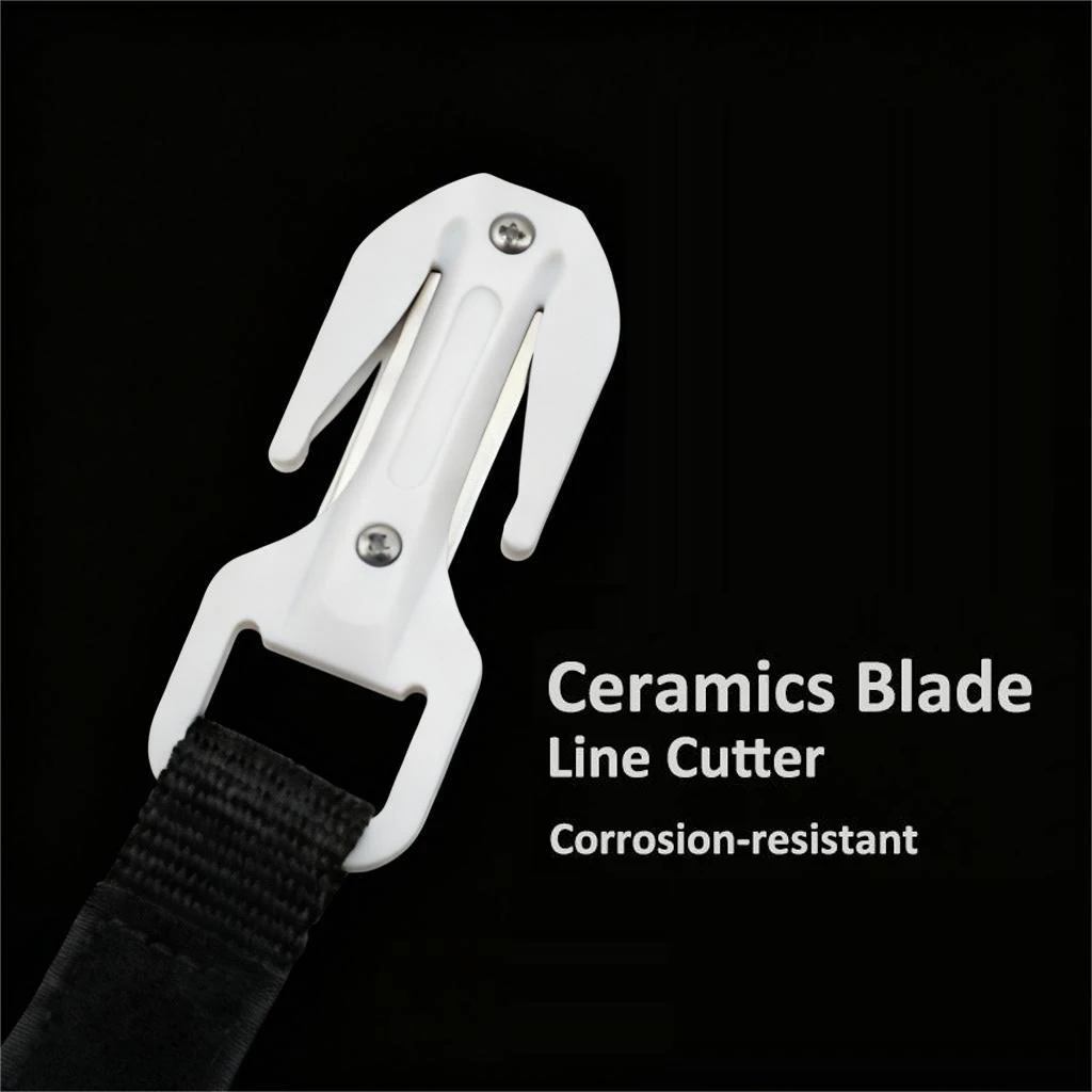 2026 New - Ceramic Blade Diving Line Cutter Multi-color Portable Water Emergency Rescue Diver-Specific Rope Cutter with Sheath