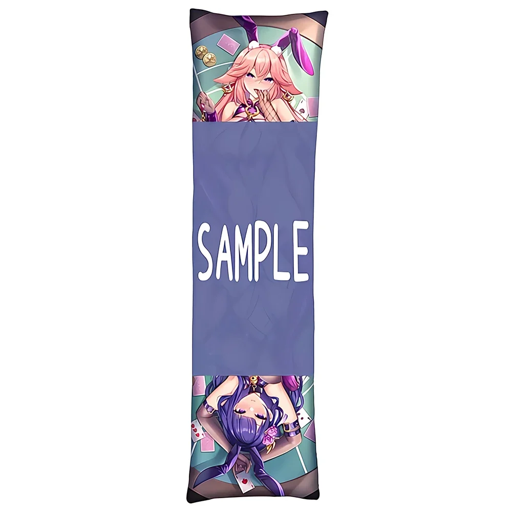 Anime Genshin Impact Raiden Ei Yae Miko Dakimakura Hugging Body Pillow Case Cover Pillowcase Cushion Bedding Home Decor