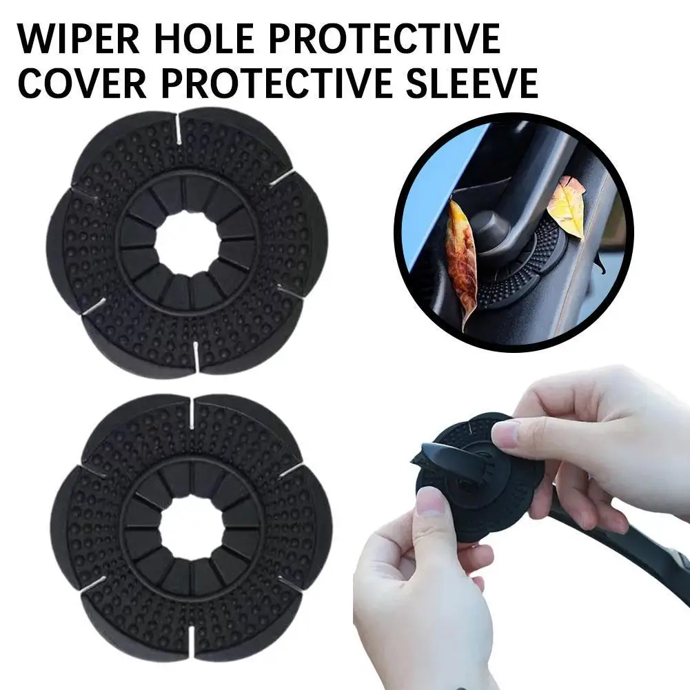 Wiper Hole Protective Pad Windshield Wiper Hole Covers Front Wiper Protector Guards Dust-Proof Universal for Most Cars Trucks