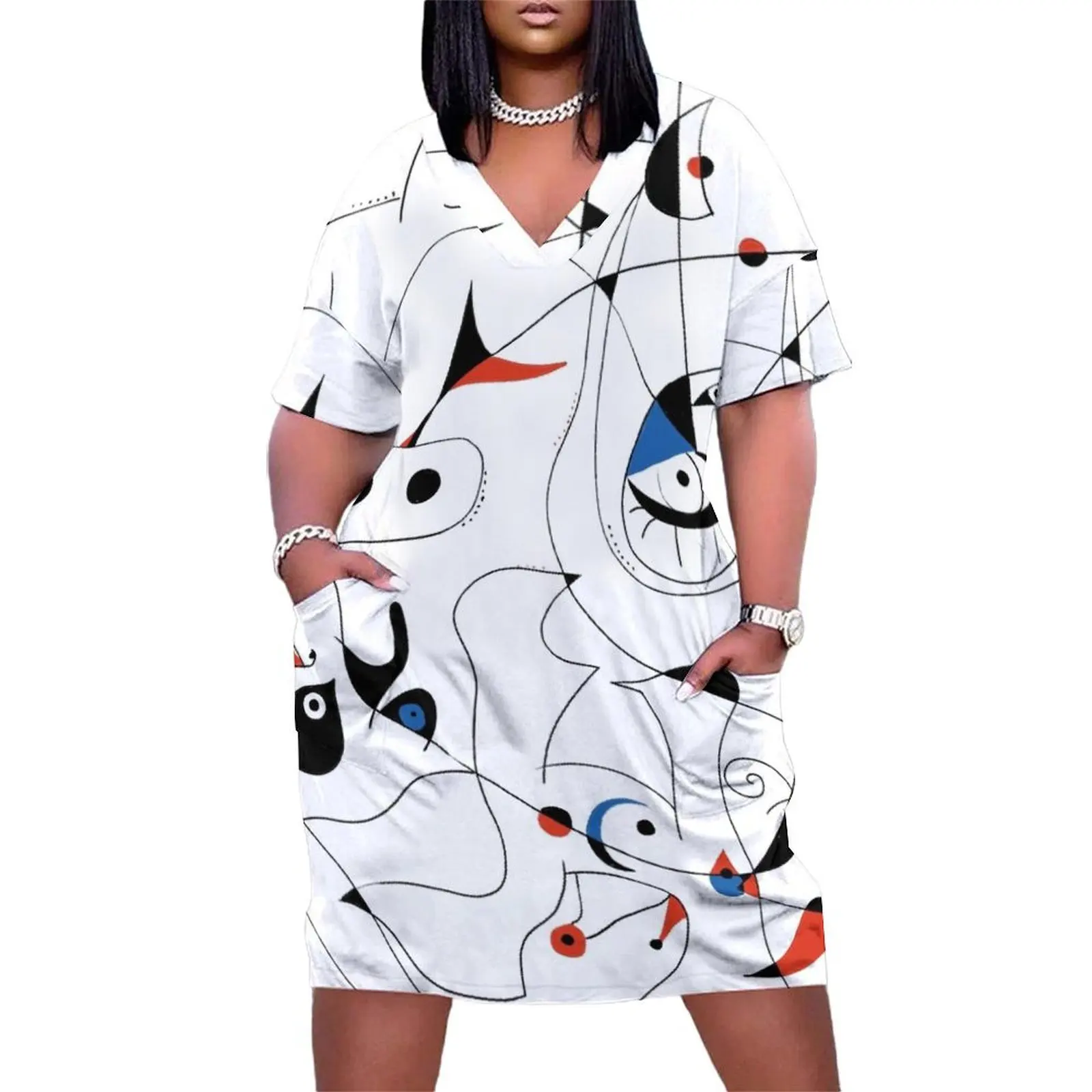 

Joan Mirò #5 Loose Pocket Dress Dance dresses dress for woman loose summer dress beach outfits for women