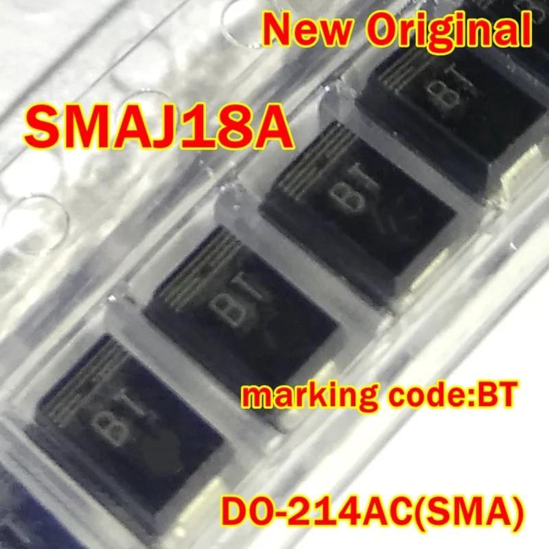 10Pcs to 500Pcs Smaj18A Do-214Ac(Sma) New Original Marking Code:Bt Surface Mount Transient Voltage Suppressor