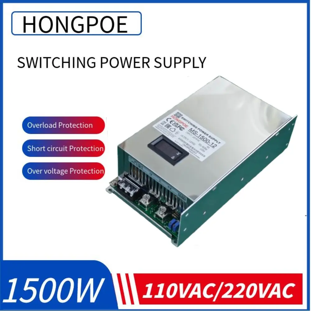 

1500W Switching Power Supply DC 12V 13.5V 15V 24V 27V 30V 36V 48V 60V 68V 72V 85V 90V 100V AC 110V 220V SMPS For LED Stirp Motor