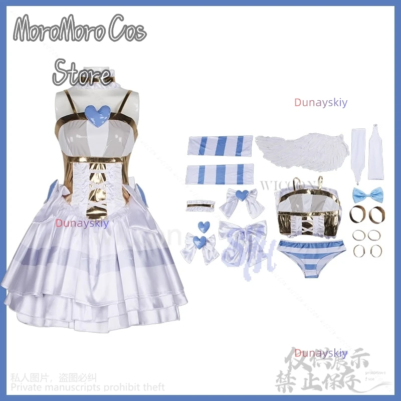 

Japanese Jirai Kei Panty & Stocking Anarchy With Garterbelt Cosplay Lovely Angel Dress Kawaii Aqua Lolita Wings Heart Halloween