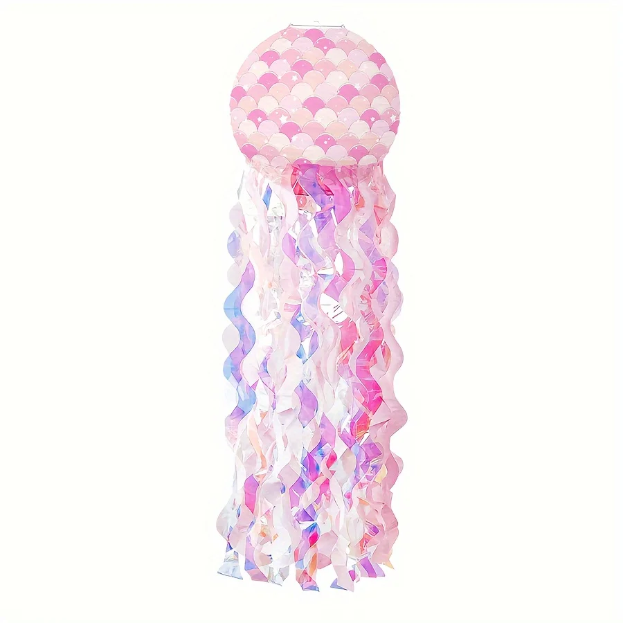 1Pc Kwallen Papieren Lantaarns, Hangende Gradiënt Kleurrijke Zeemeermin Jelly Fish Verjaardagsdecoraties voor Onder De Zee Thema
