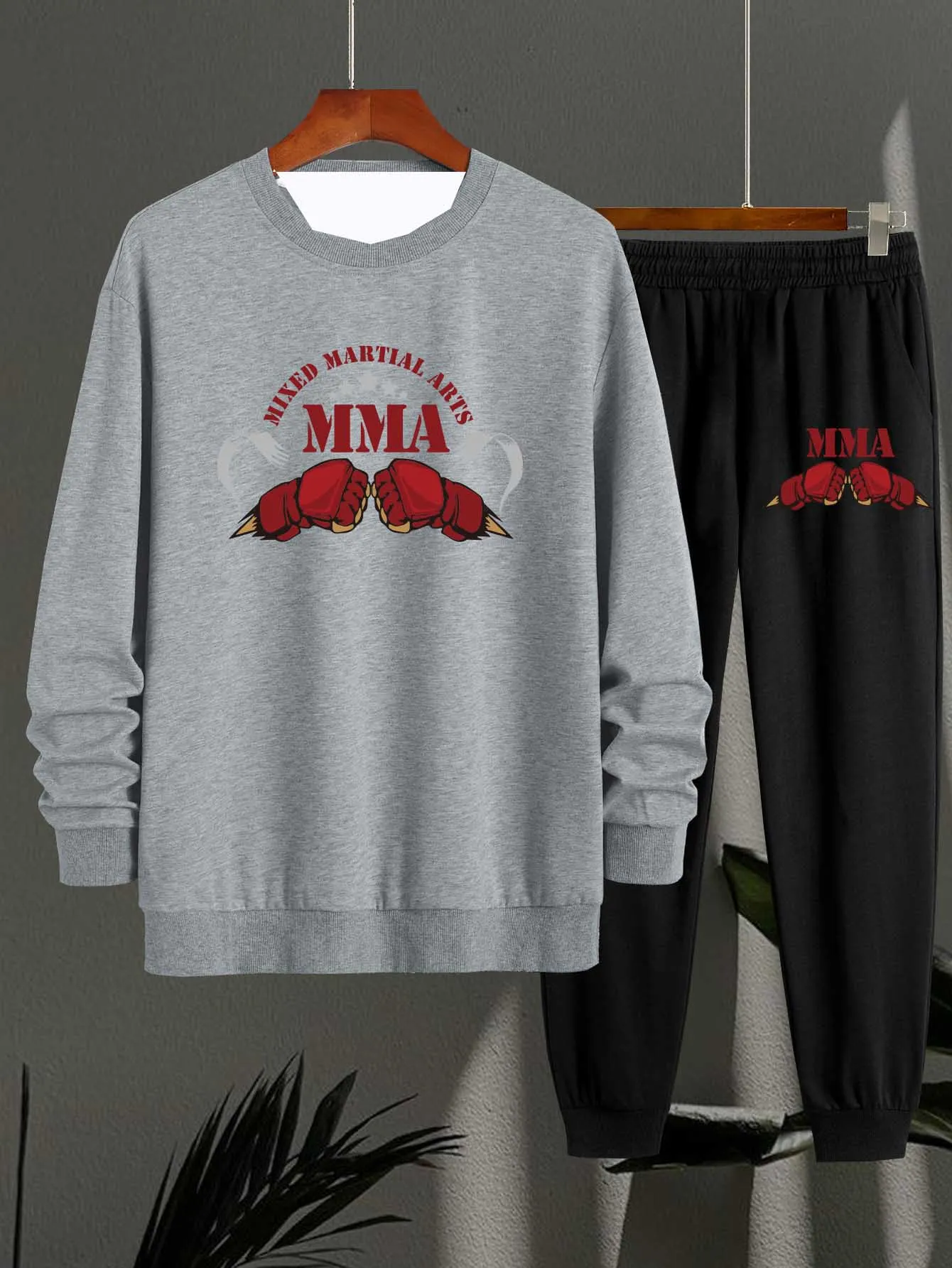 

2025 Autumn/Winter Y2K Men's Sports Set Boxing 3D Printed Hip Hop Fashion Suitable for Men's Street Daily Versatile 2-piece Set