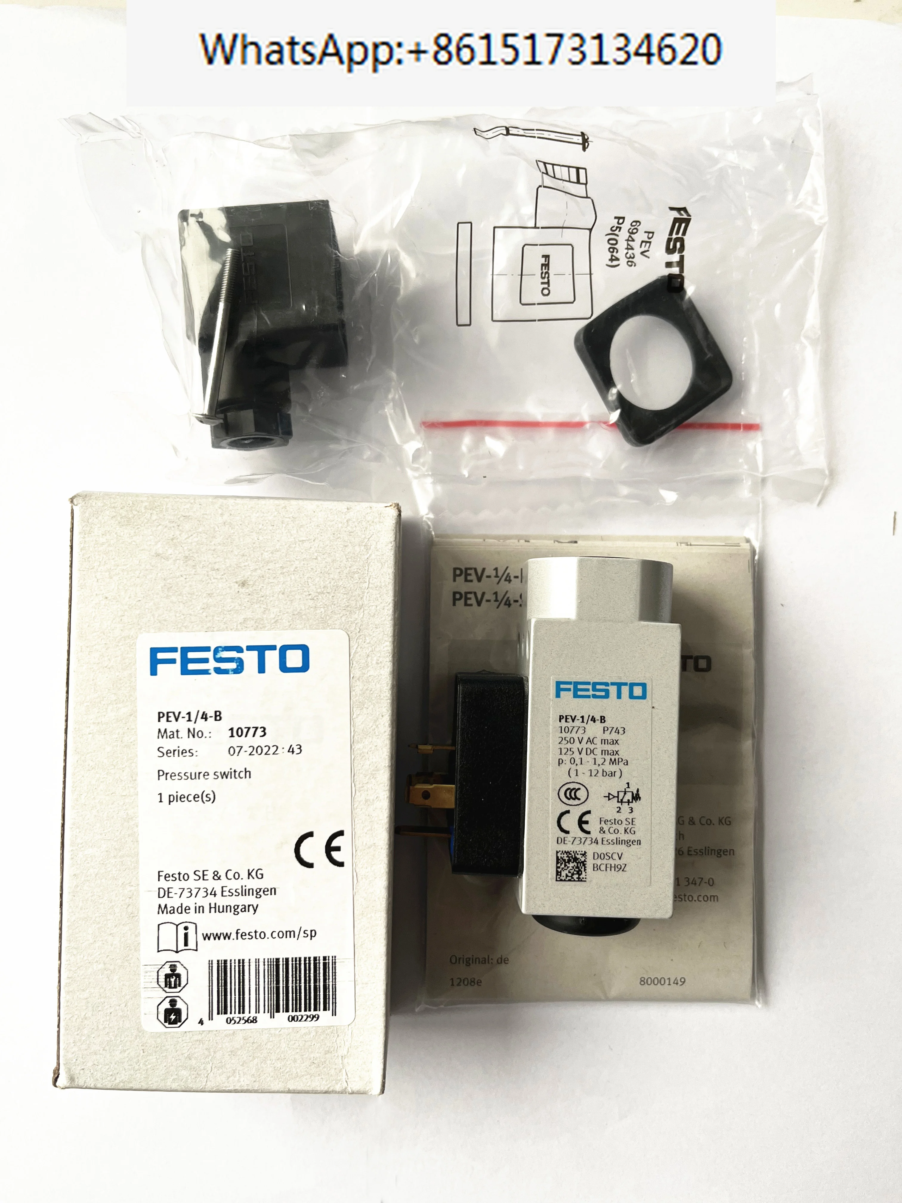 

FESTO pressure switch pev-1/4-b 10773