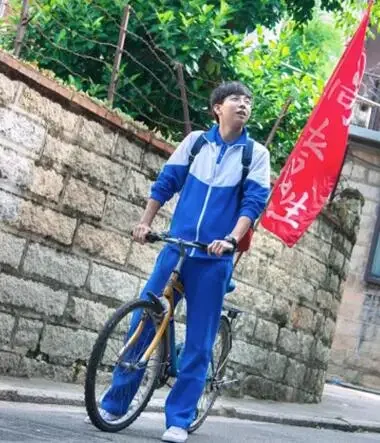 Uniforme de estudante do ensino médio chinês menino primavera terno branco azul vintage inclui jaqueta e calças