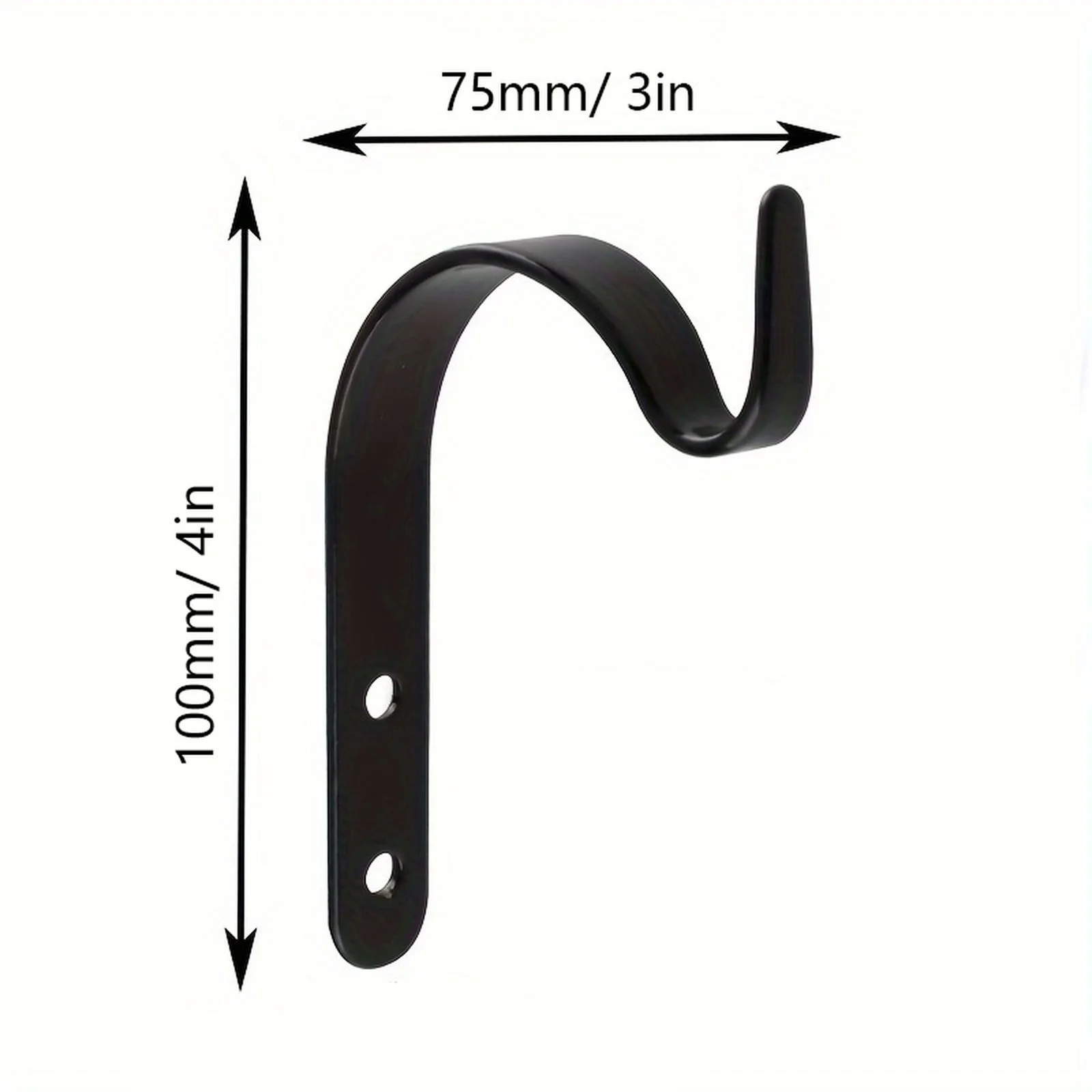 Picture 4: 4Pcs J-Shape Wall Hook Metal Flower Pot Hanging Iron Hook Fixing Outdoor for Garden Wall Basket Plant Rack Bracket Decoration