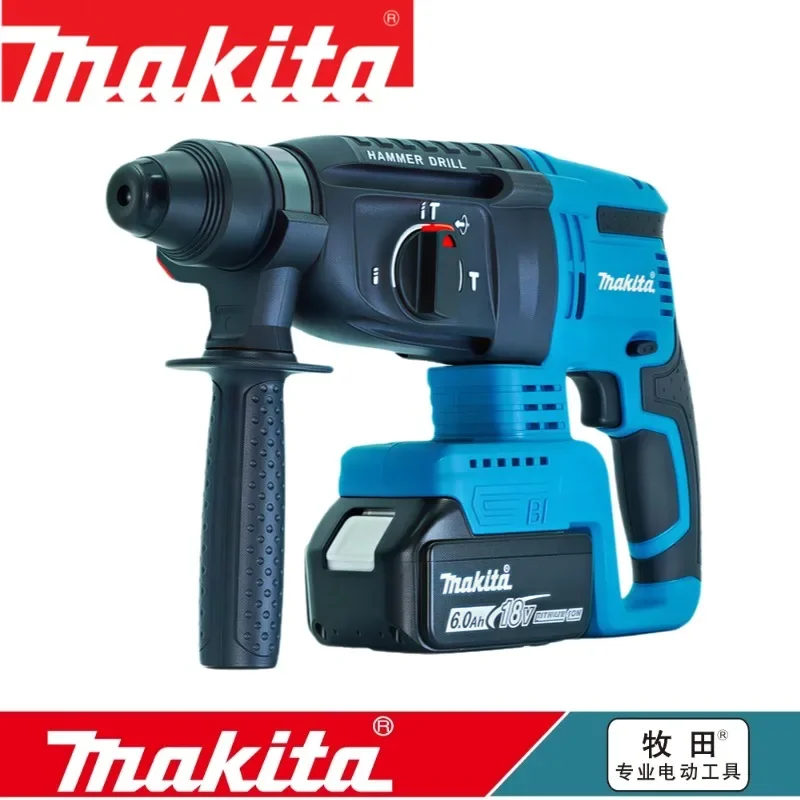 Makita DHR242 18V Professioneller Akku-Bohrhammer 13,5m/s² Niedrige Vibration für Effizientes Bohren und Bauprojekte