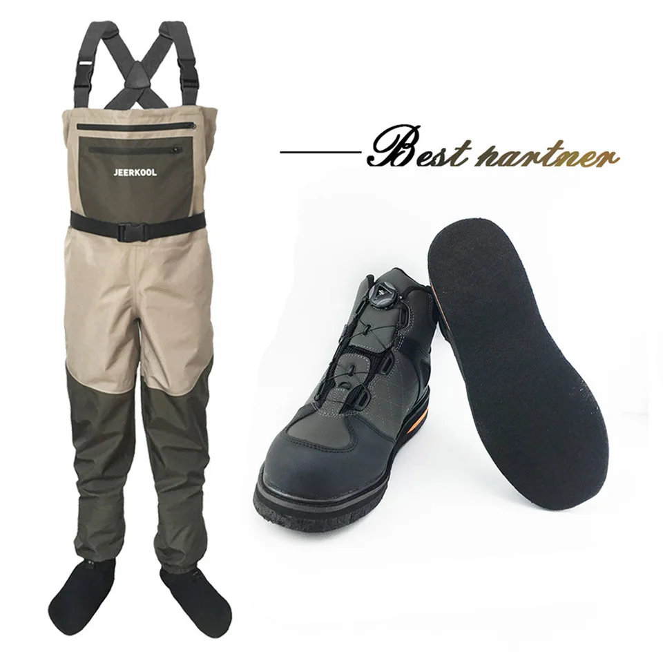 

Fly Fishing Waders, Felt Boots, Knob Lacing Fishing Hunting Shoes, Fishing Suits, Chest Boots, Fishing Equipment Set