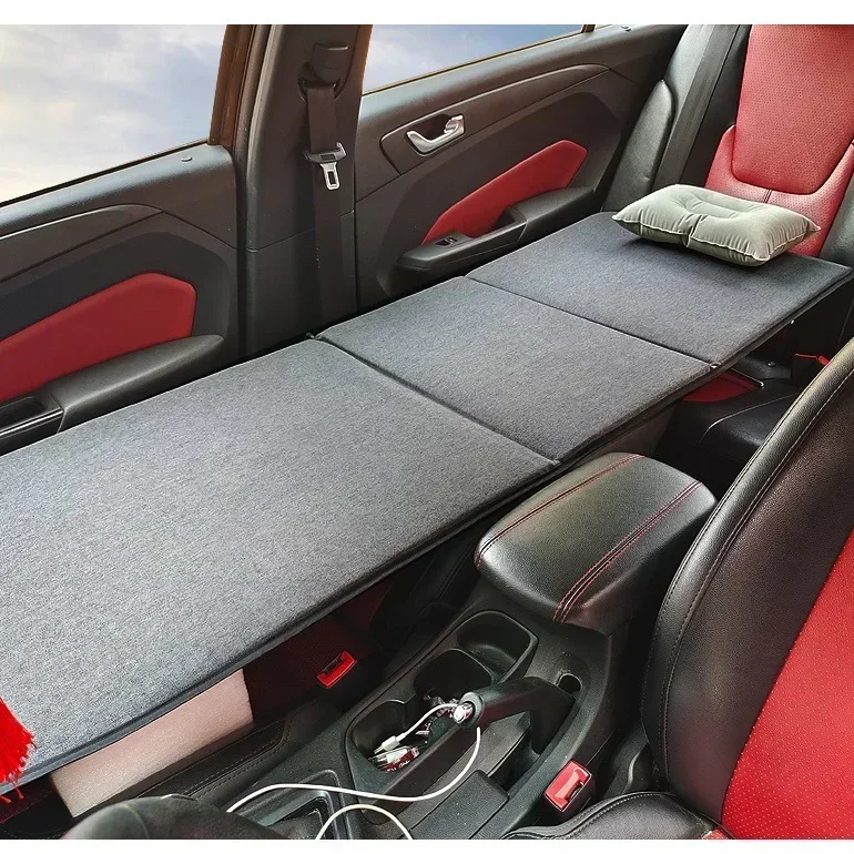 Durable 165cm Car Modified Bed Multi-Function Co-pilot Sleeping Bed Camping  Folding Car Rear Seat Car Travel Bed