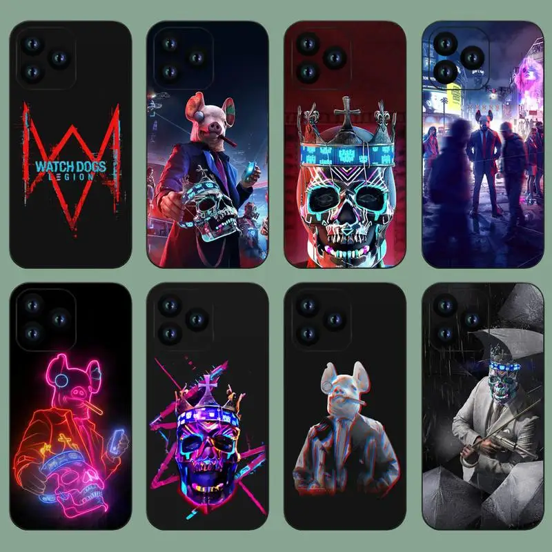 Game Watch Dogs Legion Phone Case For iPhone 11 12 13 14 Mini Pro XS Max X S Plus XR Shell