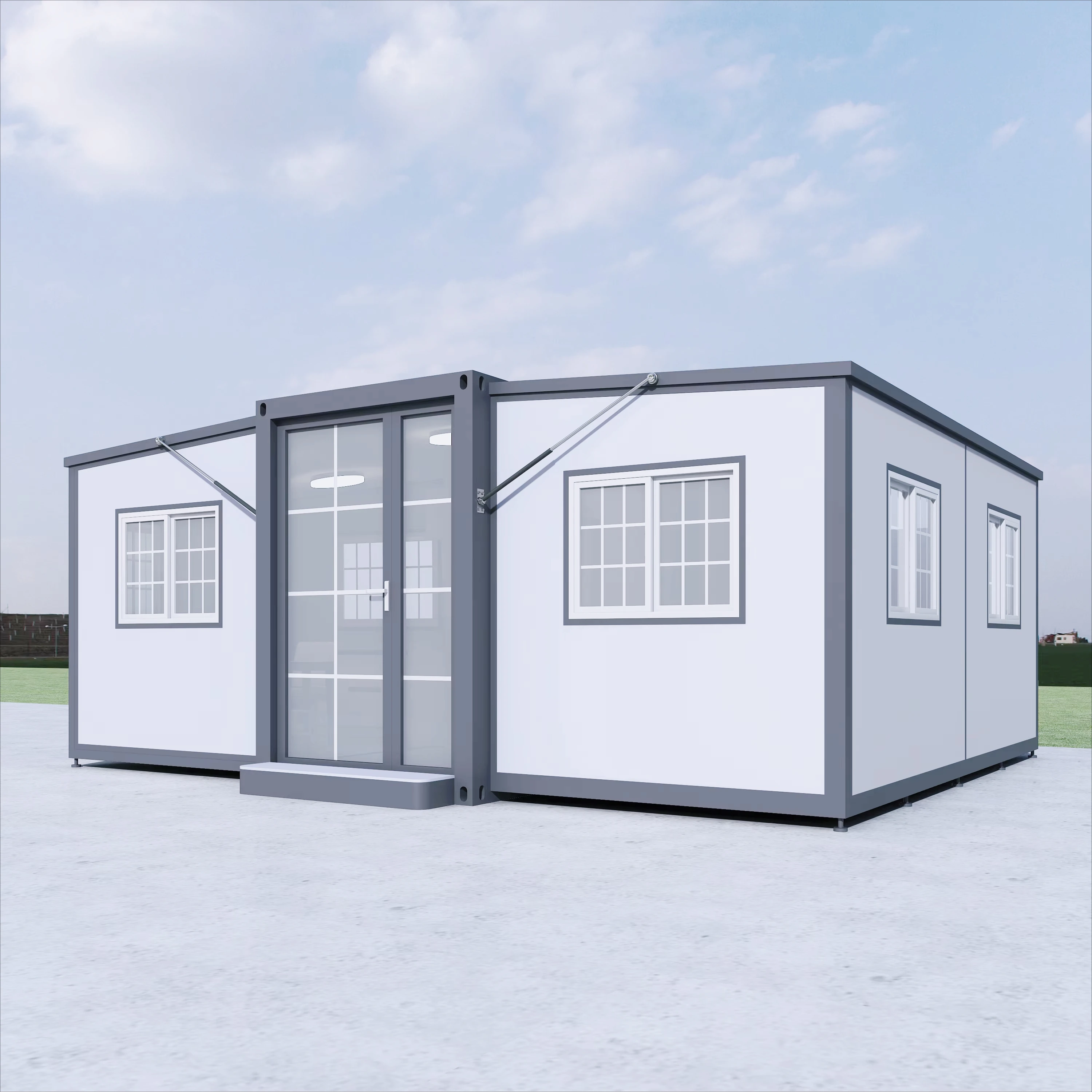 Prefabricated Home Manufacturer Supply Steel Structure 40ft  3 Bedroom Container Home Expandable Container Houses Long Life Span