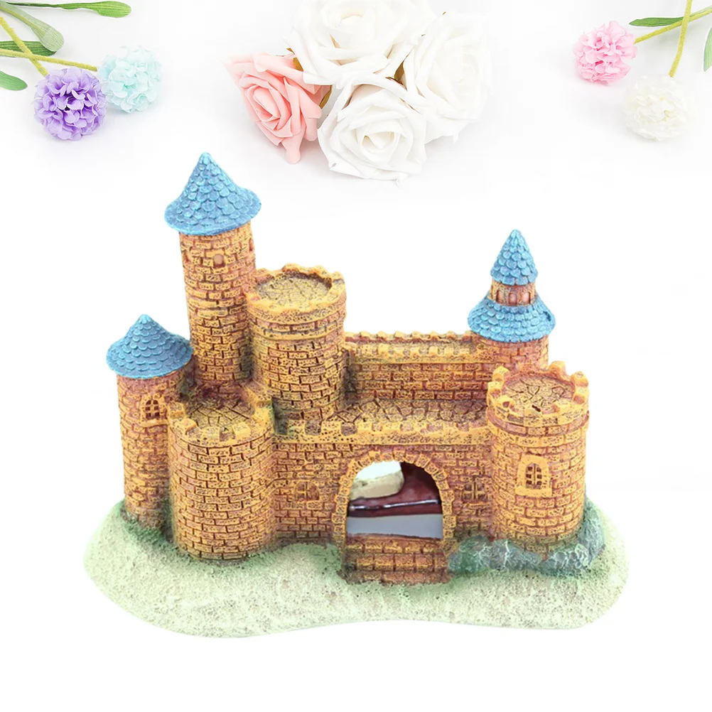 

Creative Aquarium Castle Decor Resin Simulation Ornament for Fish Tank Beautiful Underwater Scene Safe for Fish