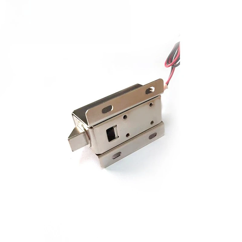 Miniature Electromagnetic Lock DC12V/24V Diagonal Port Small Electronic Control Lock for Cabinet Door