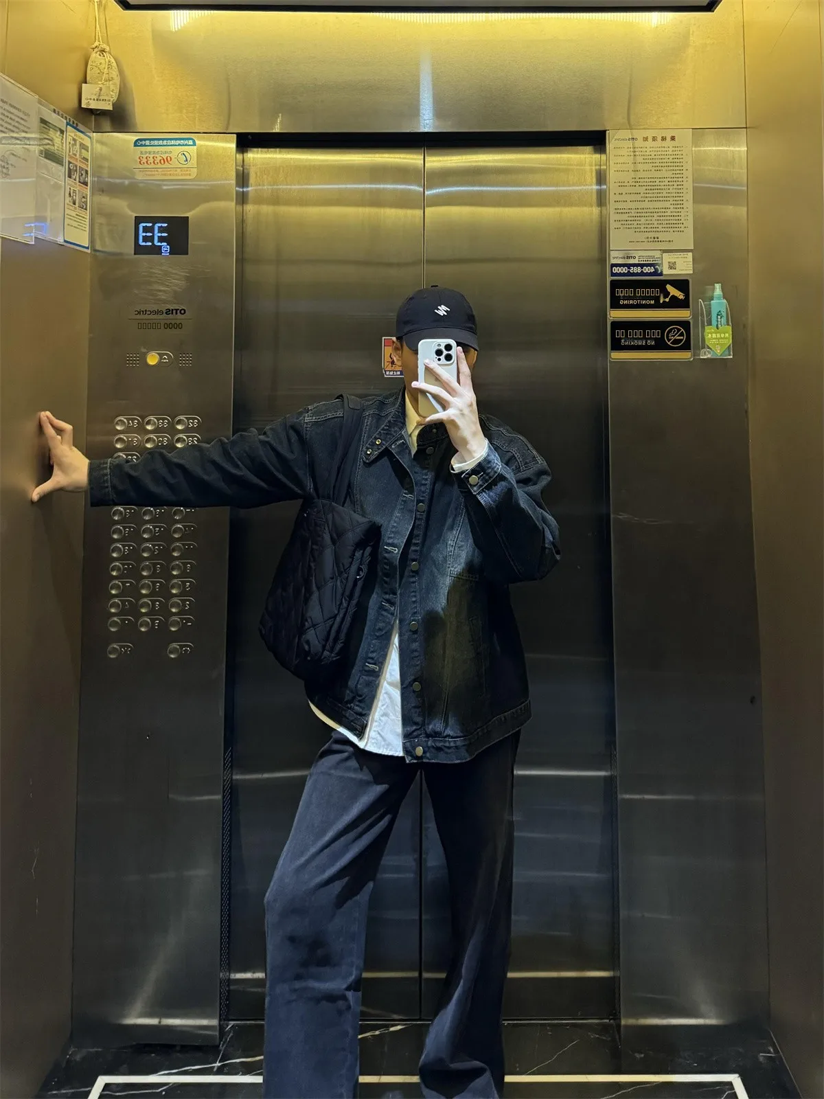 

Retro American Waed Heavyweight Denim Jaet Men's Loose Casual Stand Collar Jaet Trendy Streetwear Autumn New Sle