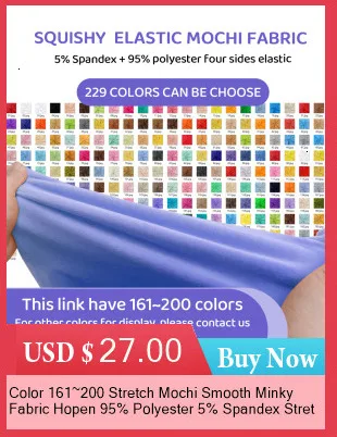 Farbe 01~40 Stretch Mochi Plüsch Minky Stoff 1mm Flor 95 % Polyester 5 % Spandex Stretch vierseitiger Plüschstoff für DIY Nähen Spielzeug – Detail 6