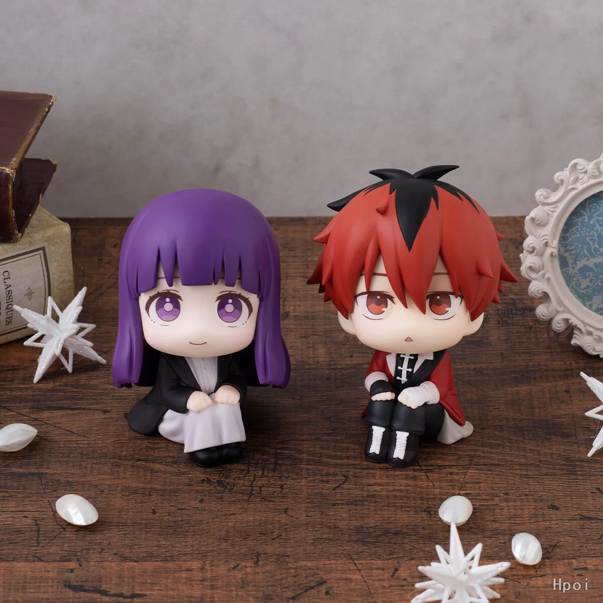 11cm anime sousou no frieren samambaia figura stark olhar boneca bonito modelo sentado postura brinquedo coleção aciton figura boneca