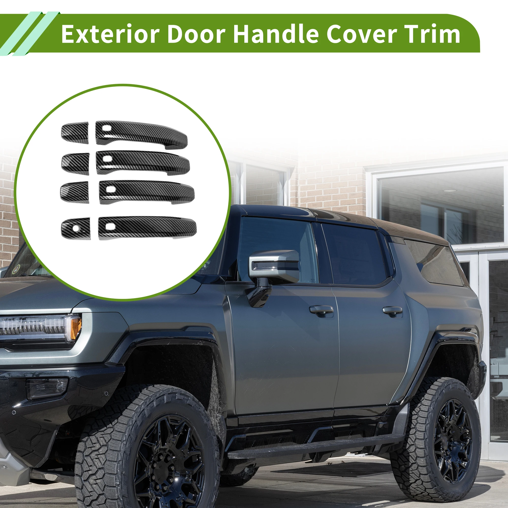 

Накладки на внешние ручки дверей UXCELL для GMC Hummer EV 2022-2025, умные, из углеродного волокна, черные, 1 комплект