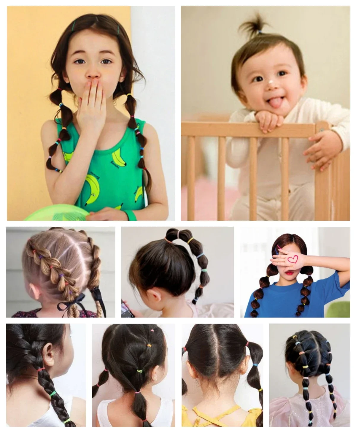 Accesorios para el cabello para niñas, Cheveux Scrunchies desechable para banda de goma, lazo coreano para bebé, lindo envío