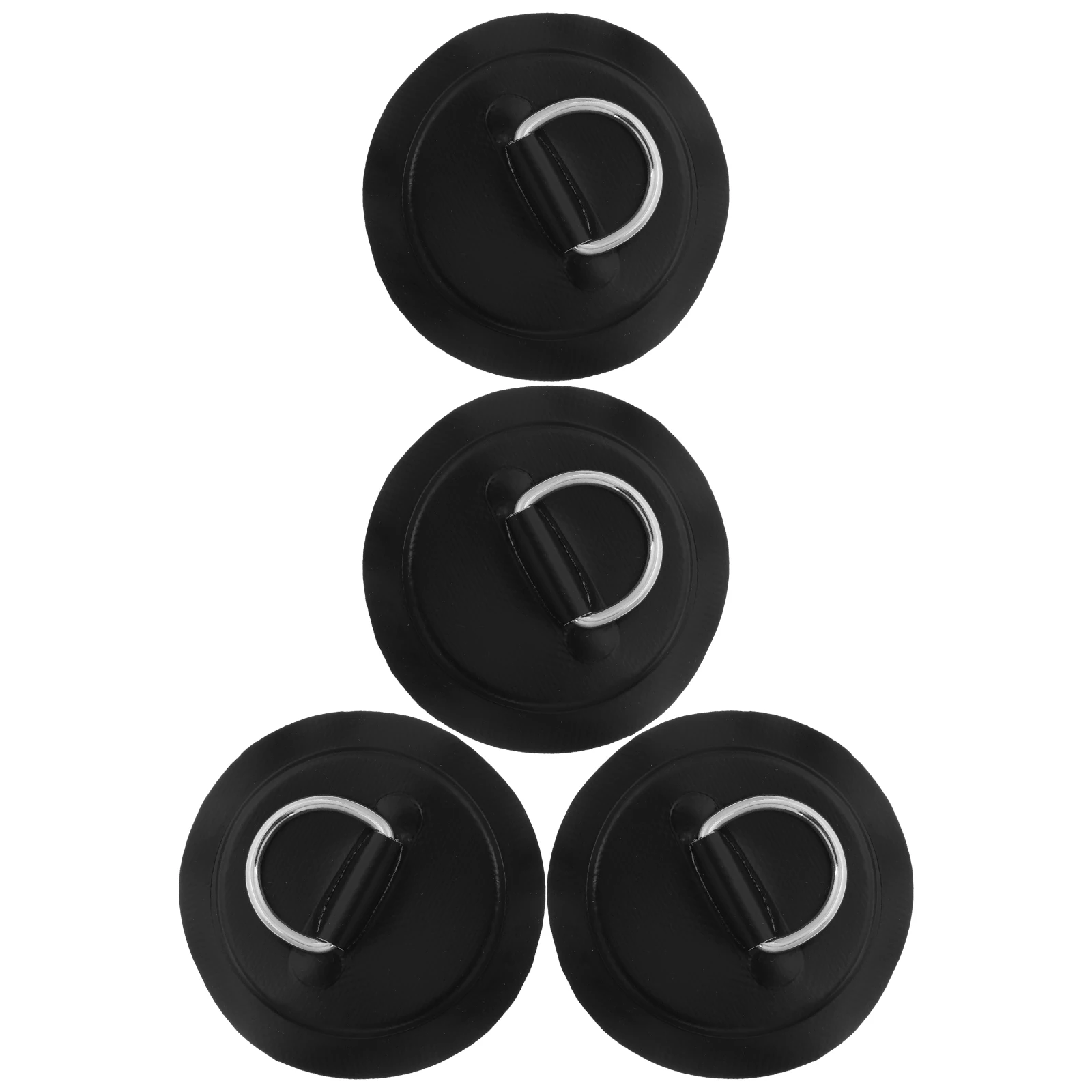 

4pcs Inflatable Boat Rope Buckle Stainless Steel Black Cord Paddle Board Accessories Kayak D Ring Attachment Deck Part
