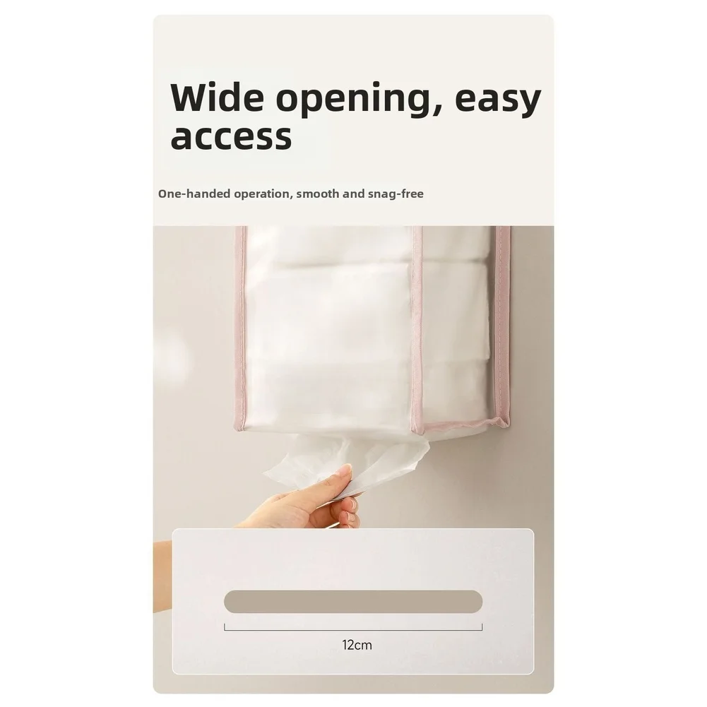 Spacious Hanging Tissue Container for Kitchen Bathroom Waterproof Exterior with Wide Opening for Smooth Dispensing Action