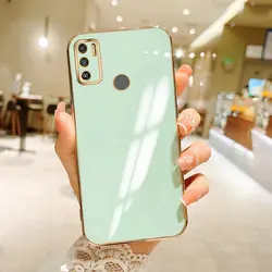 Tecno Spark 5 Air KD6a Case 6D Plating Silicone TPU Bumper Back Cover Shockproof Soft Phone Case for Tecno Spark 5 Air KD6a