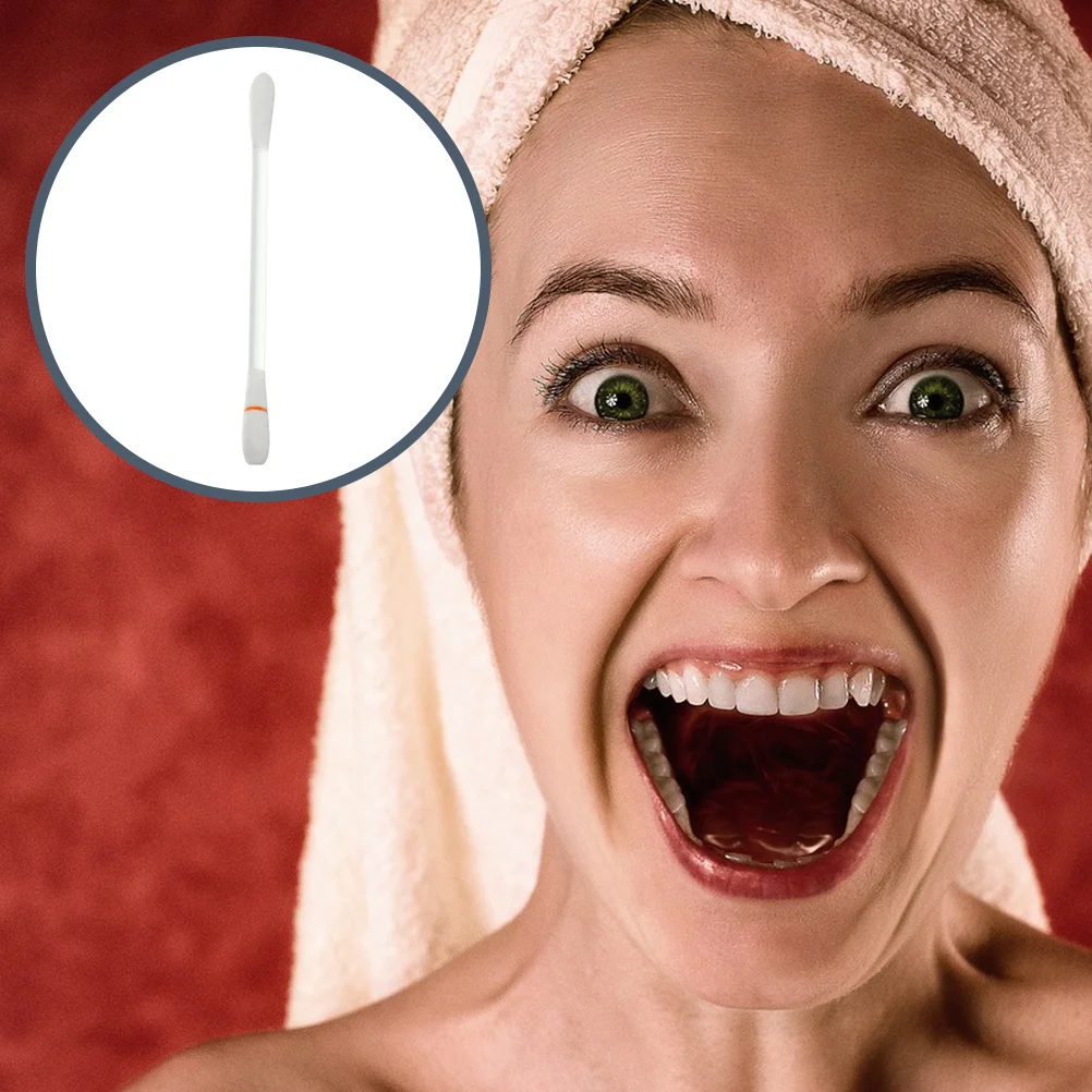 100pcs Vitamin E Stick Lip Moisturizing Swab Disposable Cotton Swab For Dry Lips Relief Oral Care Supply Compact Design