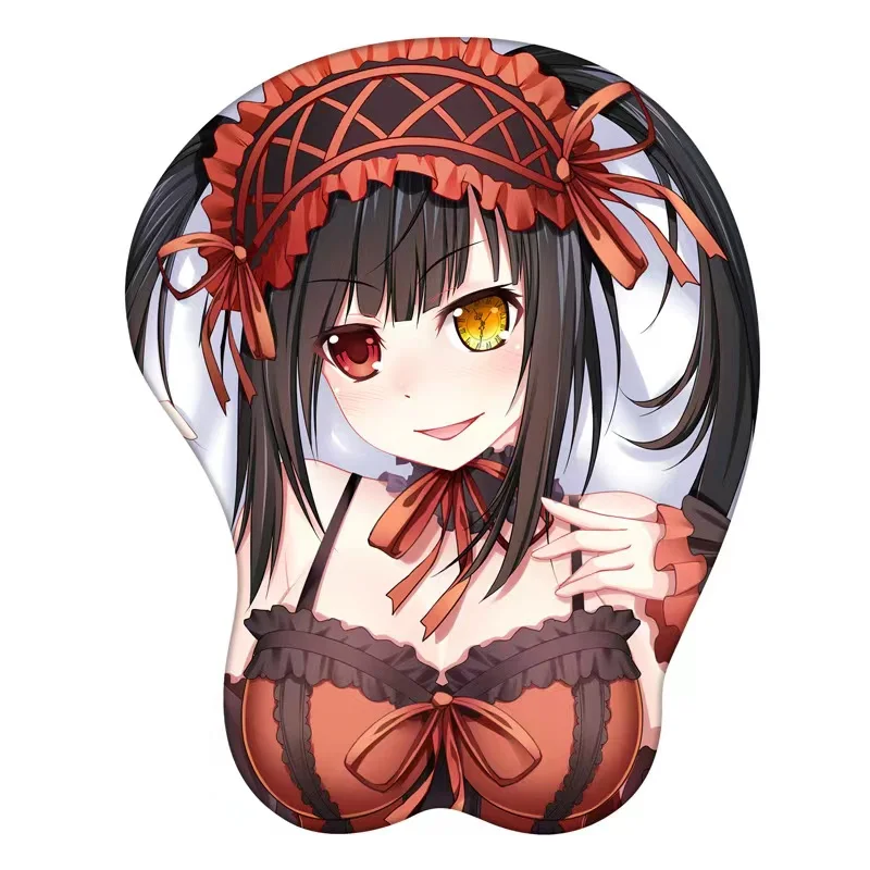 

R-18 Tokisaki Kurumi No Clothes Bulging Nipples Mousepad Anime Date Live Sexy Oppai Aldult 3D Mouse Pad with Wrist Rest