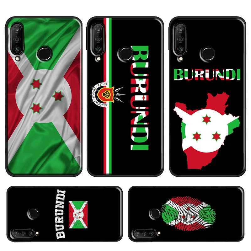 Burundi Flag Case For Huawei P40 Lite P20 P30 Pro P Smart Z 2019 Mate 20 Lite Nova 5T Honor 50 10i 8X 9X