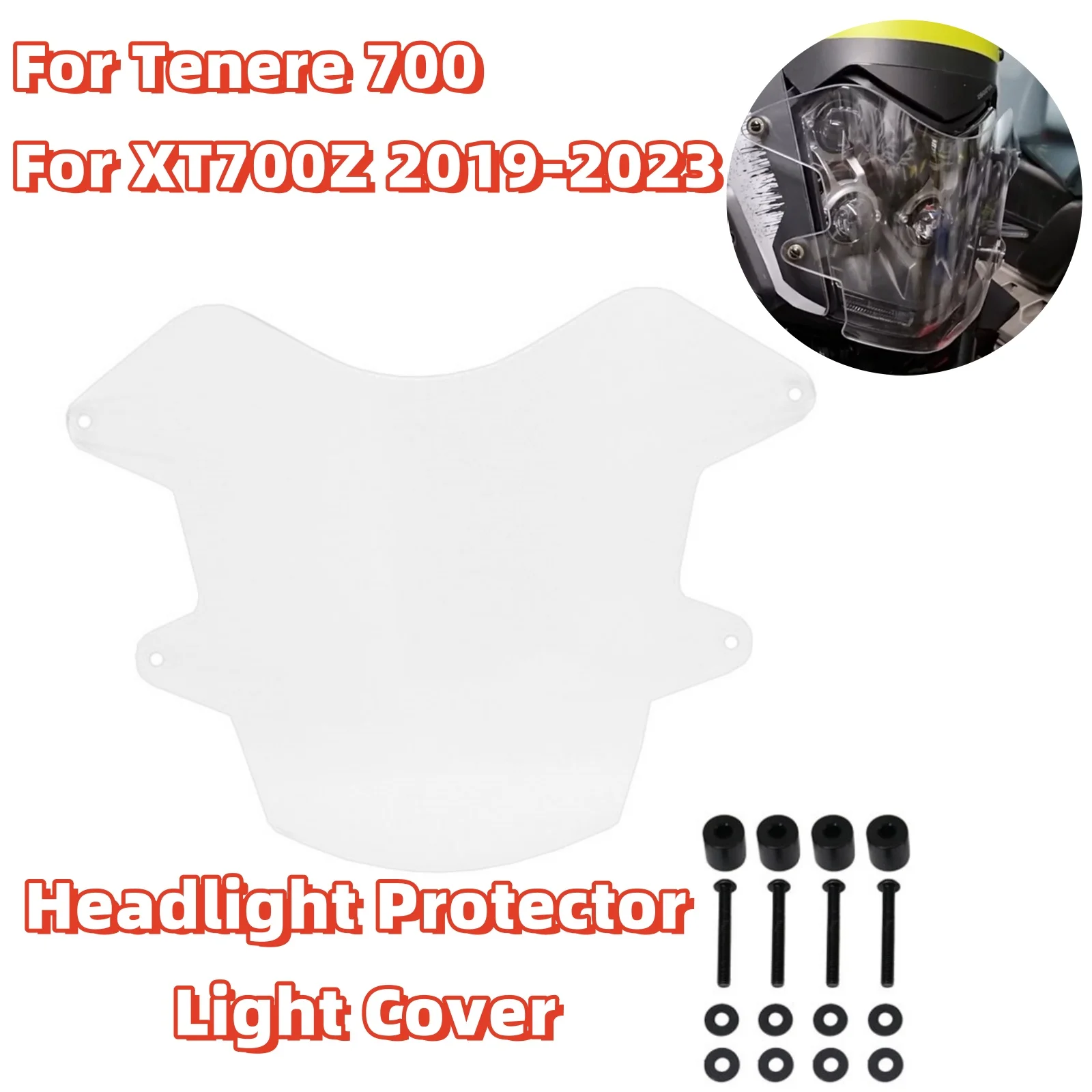 

Motorcycle Headlight Protector Light Cover For Tenere 700 For XT700Z 2019-2023 30*28*10cm Motorcycle Headlight Protection Cover