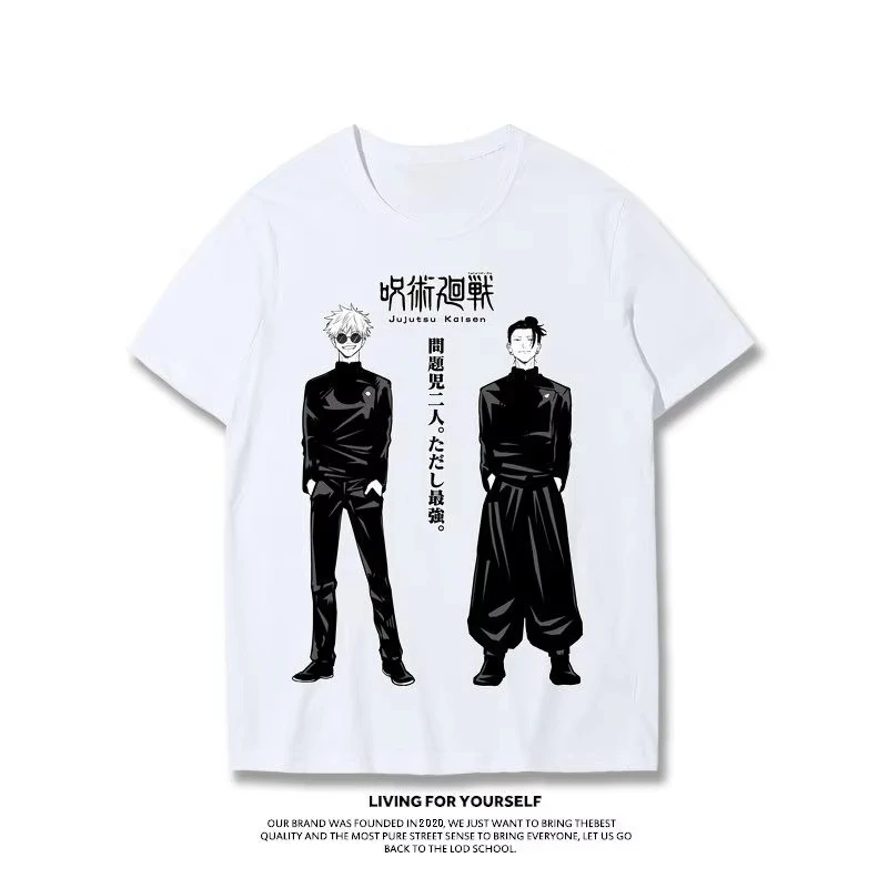 

Short Sleeves for Men, Animation Spell, Return To Battle, Peripheral Clothing, Five Wu Xia Oil Jie Chao, Common Summer Brand