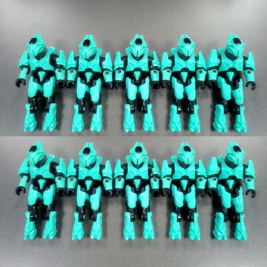 

10Pcs Mega Construx Infinite Myster Packs Series Banished Elite Ultra Cyan