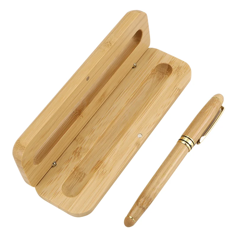 

Highly Recommended-Vintage Elegant Bamboo Fountain Pen With Box For Business Gifts Luxury Brand Office Writing Pens