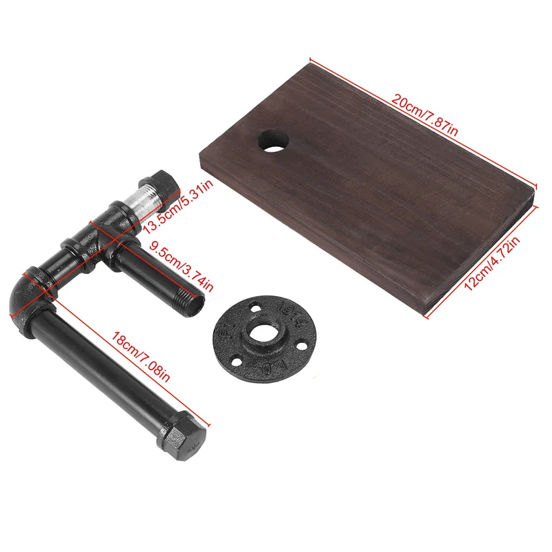 BAAG-حامل لفائف ورق التواليت الصناعي الريفي، حامل الأنابيب العائمة للمنزل/الحمام، رف مثبت على الحائط