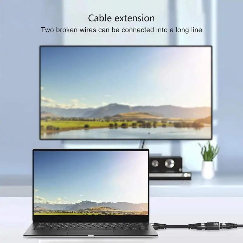 4800 MBs USBs Extender Connection Converter Video Cord USBs Female Adapter Super Speed Data Cables For PC Laptop Notepads HDTV