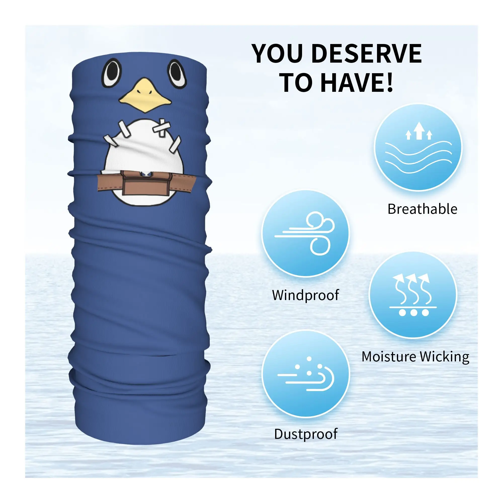 Be a Prinny, Dood Bandana Neck Gaiter Printed Wrap Scarf Multifunction Face Mask Running For Men Women Adult Breathable