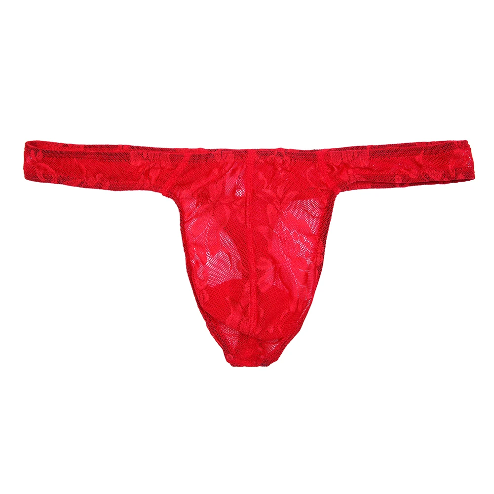 

Men Sexy Lace Bugle Pouch Thong Panties Bikini Briefs G-String Thongs Low Rise Underwear Ropa Interior Hombre