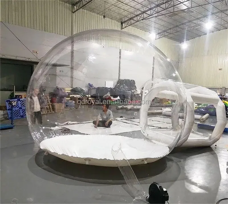 

Transparent 6-8 Person Dome Bubble Tent Geodesic Inflatable Clear Dome Tent For Glamping Igloo Tent