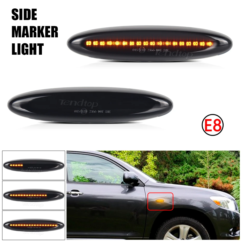 For Lexus IS250 IS350 SC430 E350 Toyota Camry Highlander LED Dynamic Turn Signal LED Side Marker Mirror Light Flashing Indicator