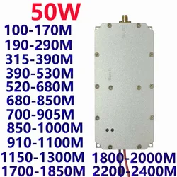 50W โมดูล RF เครื่องขยายเสียง 100-170MHZ190-290MHZ315-390MHZ390-530MHZ520-680MHZ680-850MHZ700-905MHZ850-1000MHZ910-1100M1.8G2.0G