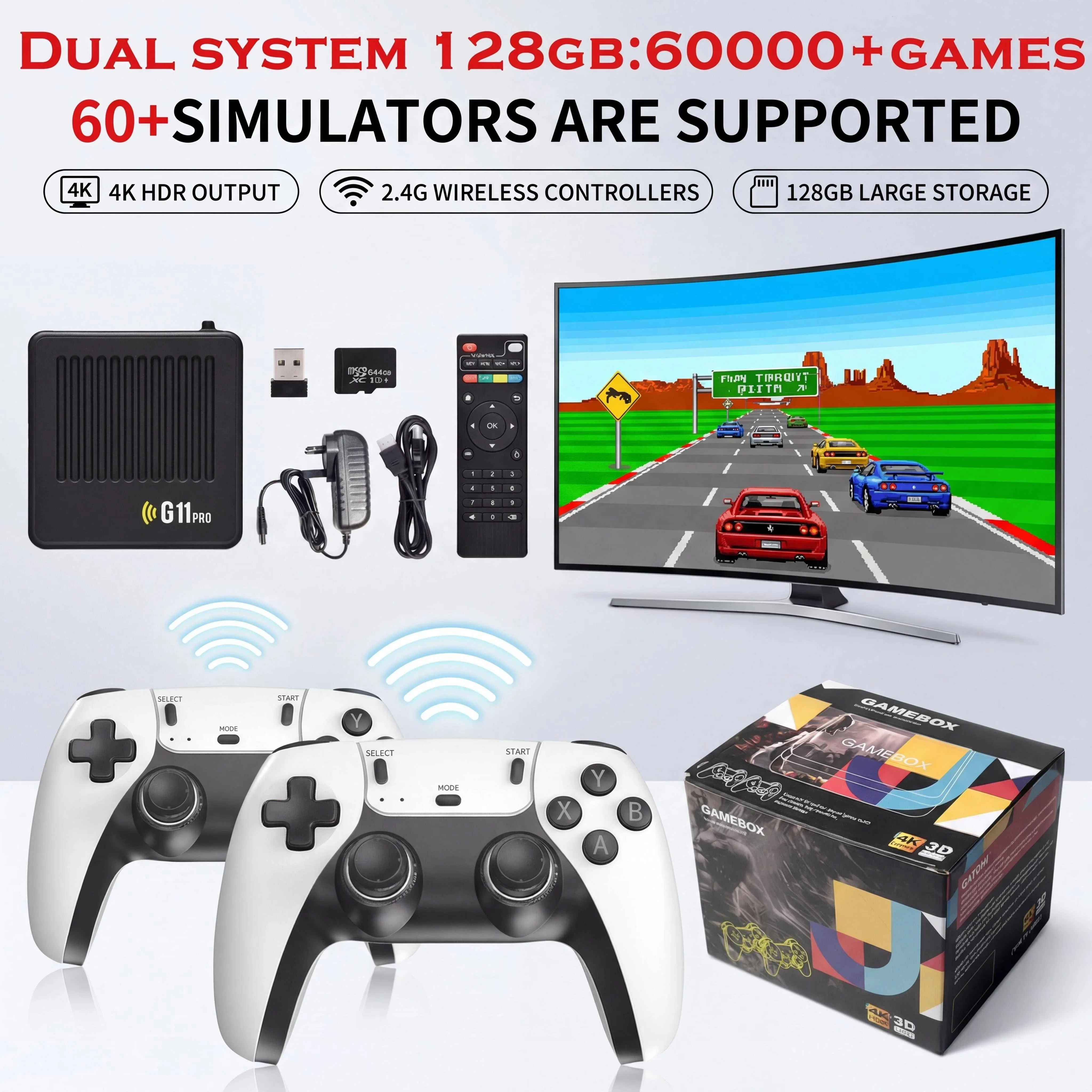 G11 Pro Game Box Dual System 4 - đánh giá và giá Retro Gaming Pro