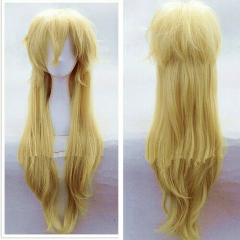 For Cosplay Princess Mary Long Blonde Wig+Wig Cap