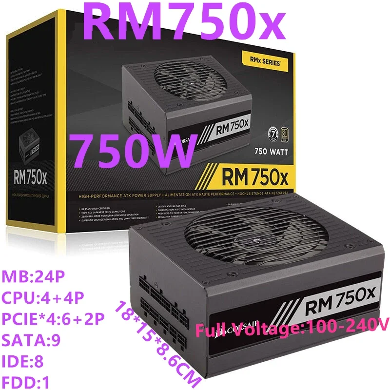 New Original PSU For Corsair 550W 650W 750W 850W Power Supply RM550X RPSO107 RM650X RM850x RPS0124 RM750X