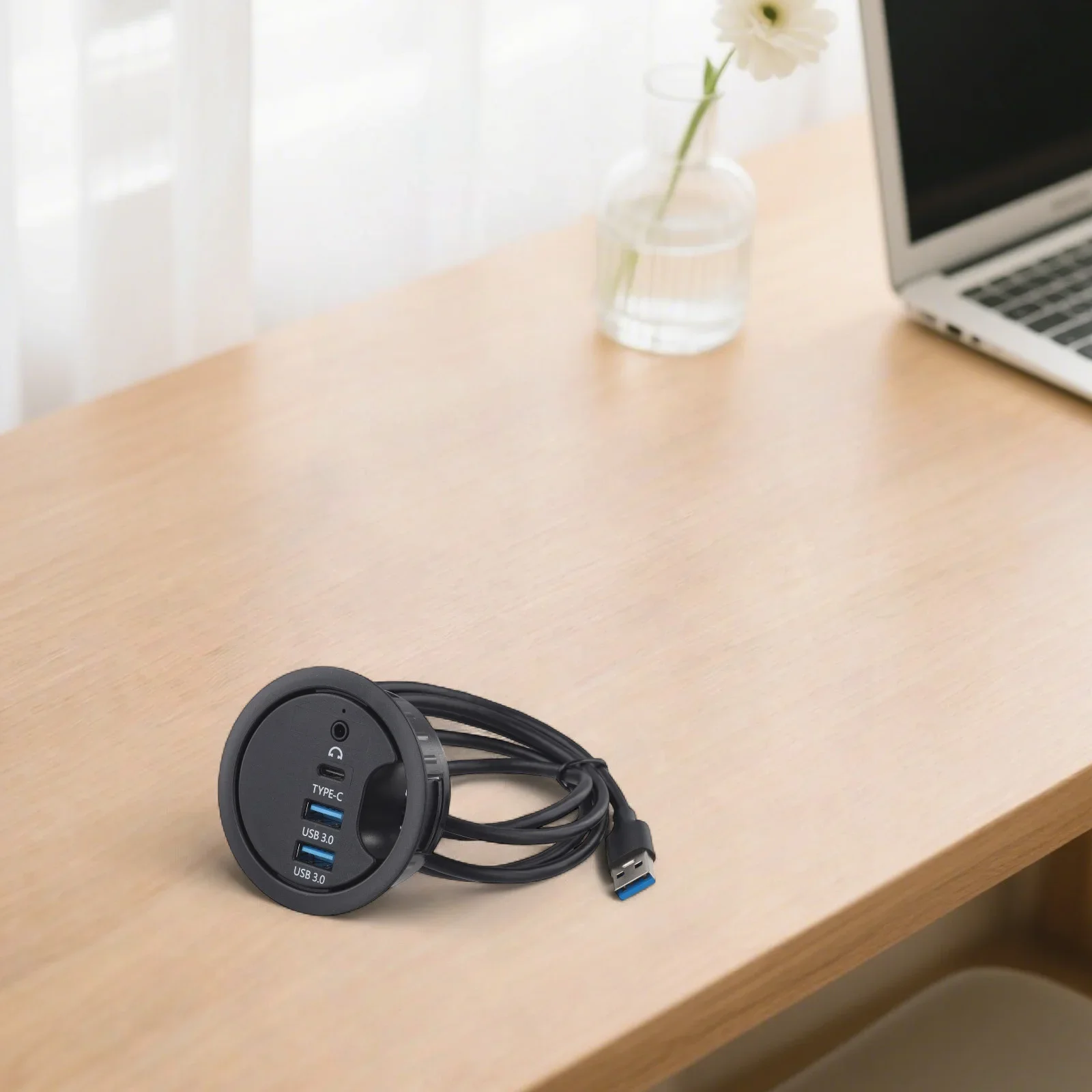 

Настольная втулка USB-концентратор Двойной аудиоинтерфейс для настольных компьютеров и ноутбуков, минимизирующий разветвитель и улучшающий подключение