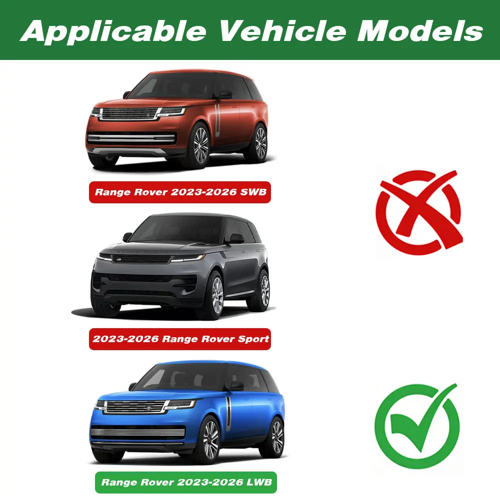 Fit for 2023 2024 2025 2026 LR Range Rover LWB Deployable Power Electric Running Boards, Aluminum Retractable Side Step Nerf Bar