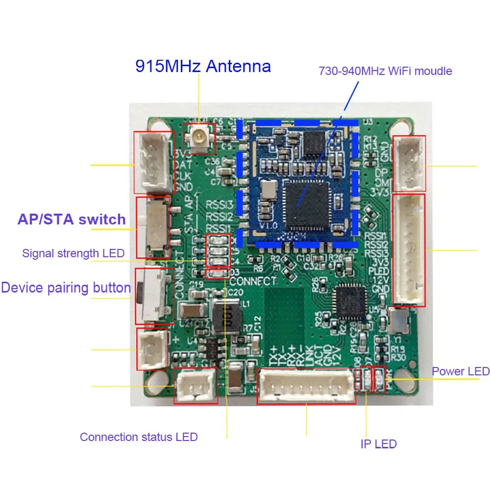 Long Distance 1KM Wireless WIFI sender Receiver Plug and play wire to wireless Ethernet board