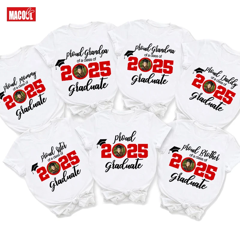 Personalized Graduation Shirts Add The Photo Graduation Shirt Proud Mom of A 2025 Graduate Shirts Family Graduation Shirts
