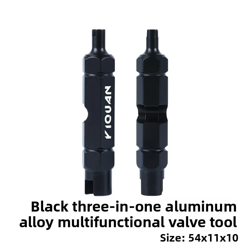 3-in-1 Bike Multifunctional Valve Core Remover Tool Wrench Spanner for Bicycle Schrader and Presta Valve Extender image 6